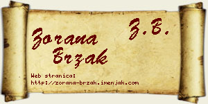 Zorana Brzak vizit kartica
